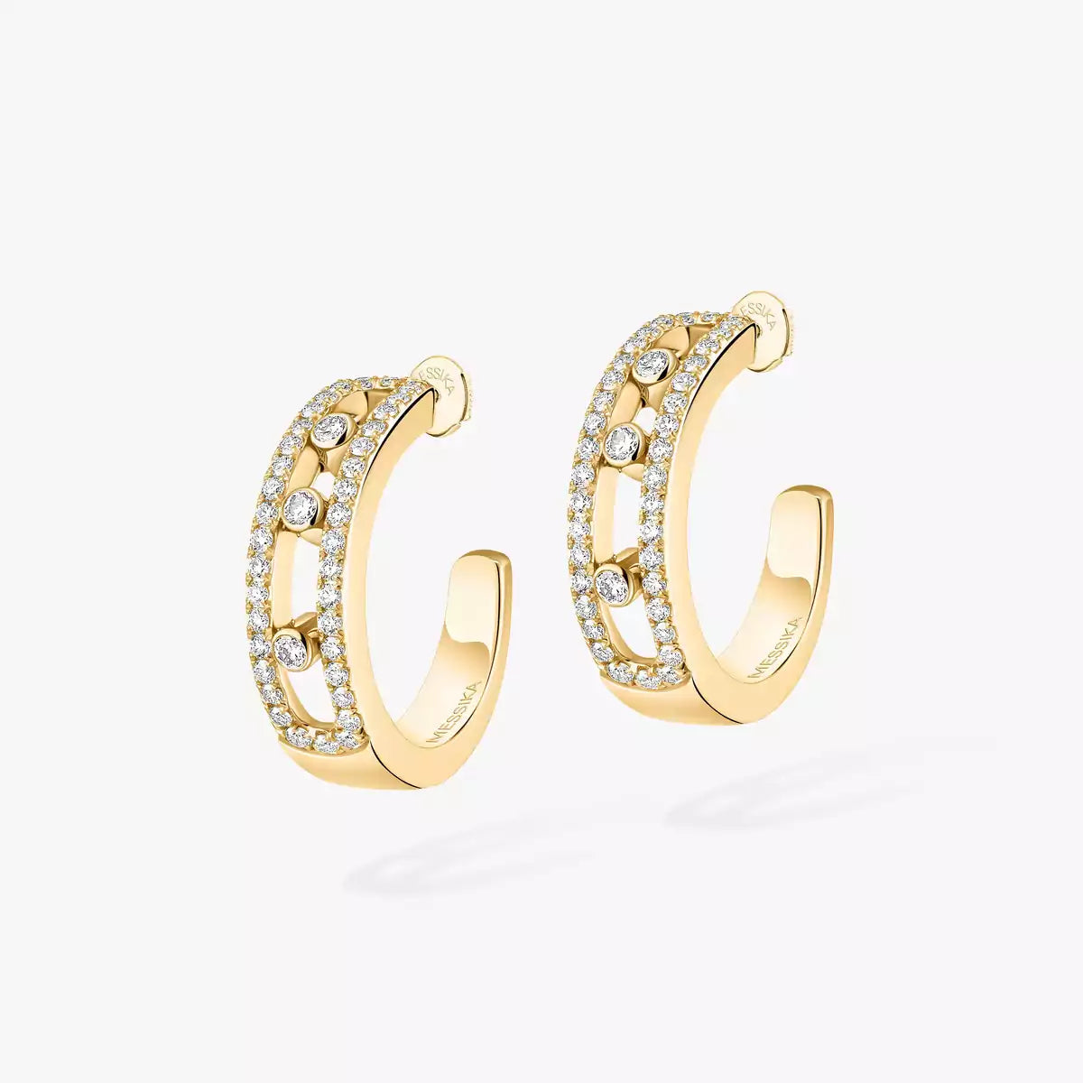 [Triumph Jewelry]Diamond Pave_ Hoop Earrings Move