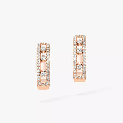 [Triumph Jewelry]Diamond Pave_ Hoop Earrings Move