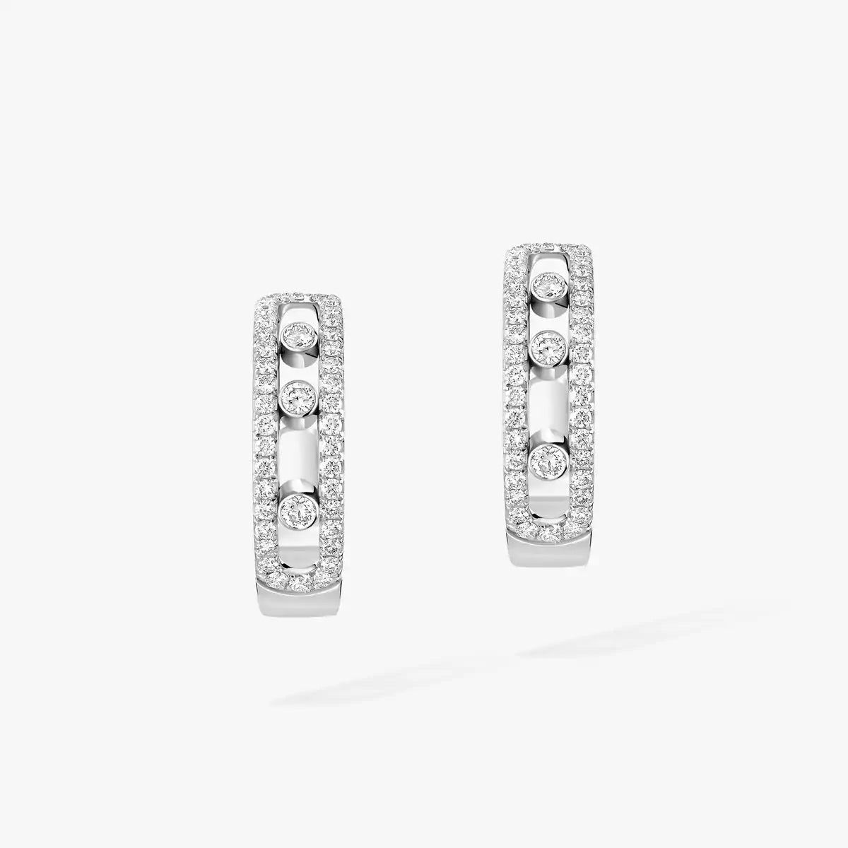 [Triumph Jewelry]Diamond Pave_ Hoop Earrings Move