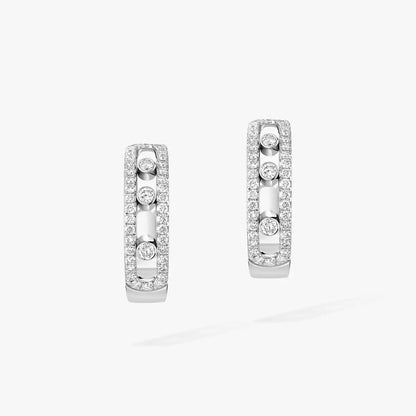 [Triumph Jewelry]Diamond Pave_ Hoop Earrings Move