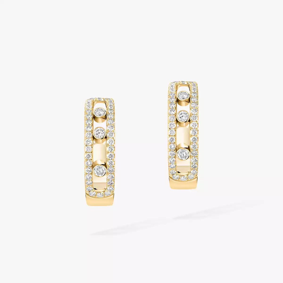 [Triumph Jewelry]Diamond Pave_ Hoop Earrings Move