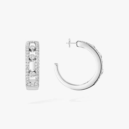 [Triumph Jewelry]Diamond Pave_ Hoop Earrings Move