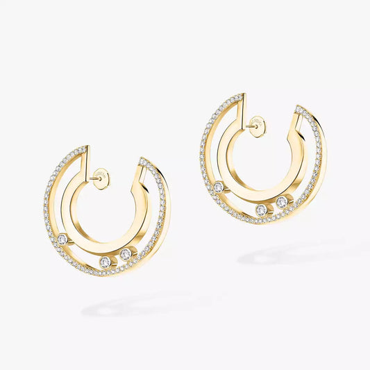 [Triumph Jewelry]Move Romane Small Diamond Hoop Earrings