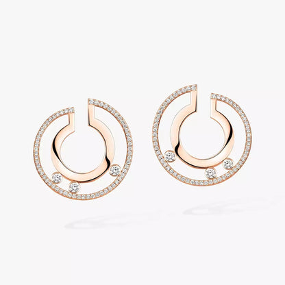 [Triumph Jewelry]Move Romane Small Diamond Hoop Earrings