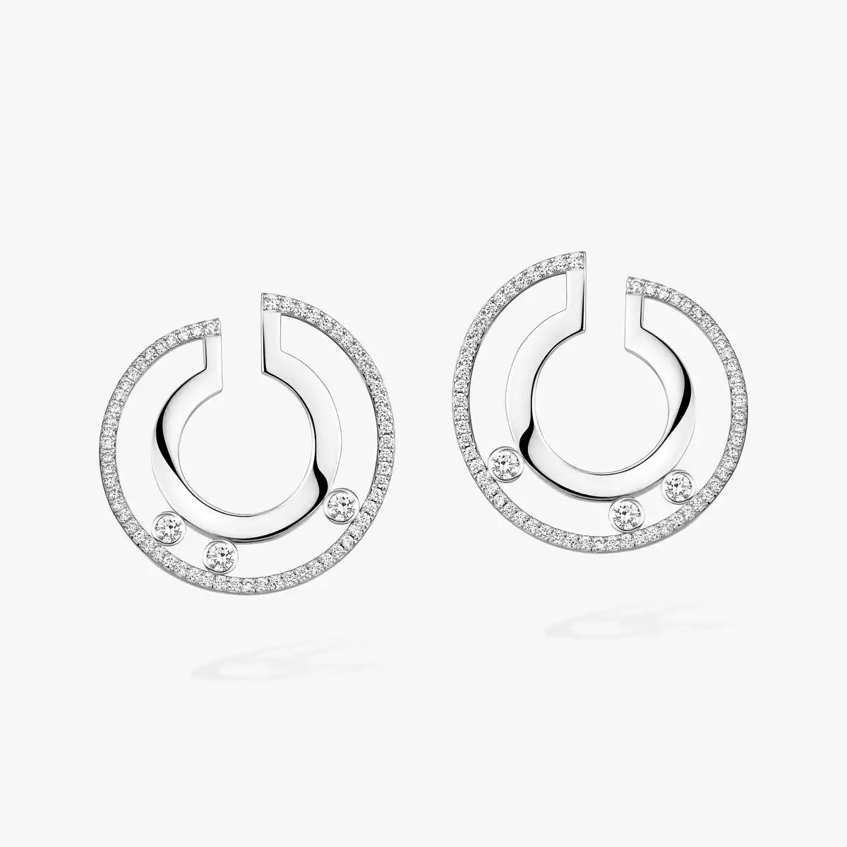 [Triumph Jewelry]Move Romane Small Diamond Hoop Earrings