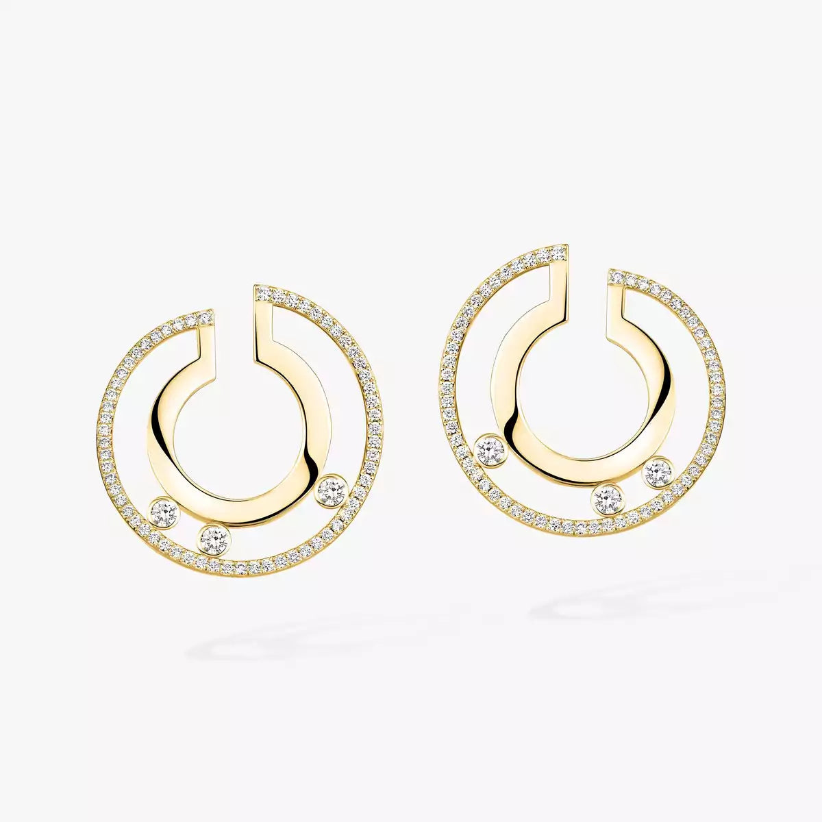 [Triumph Jewelry]Move Romane Small Diamond Hoop Earrings