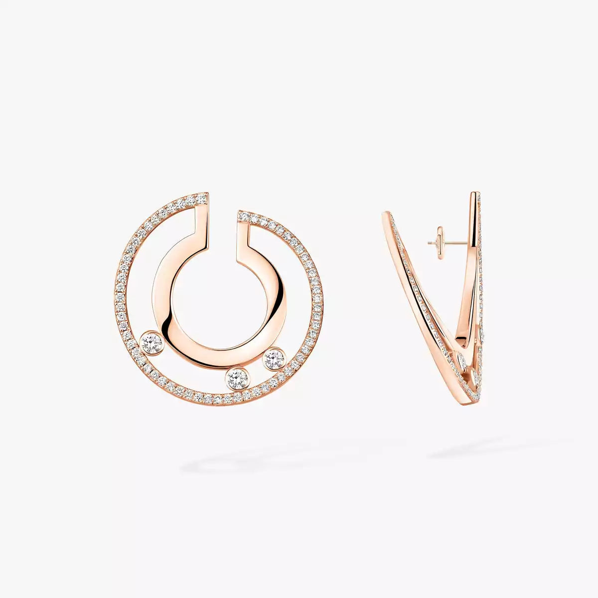 [Triumph Jewelry]Move Romane Small Diamond Hoop Earrings