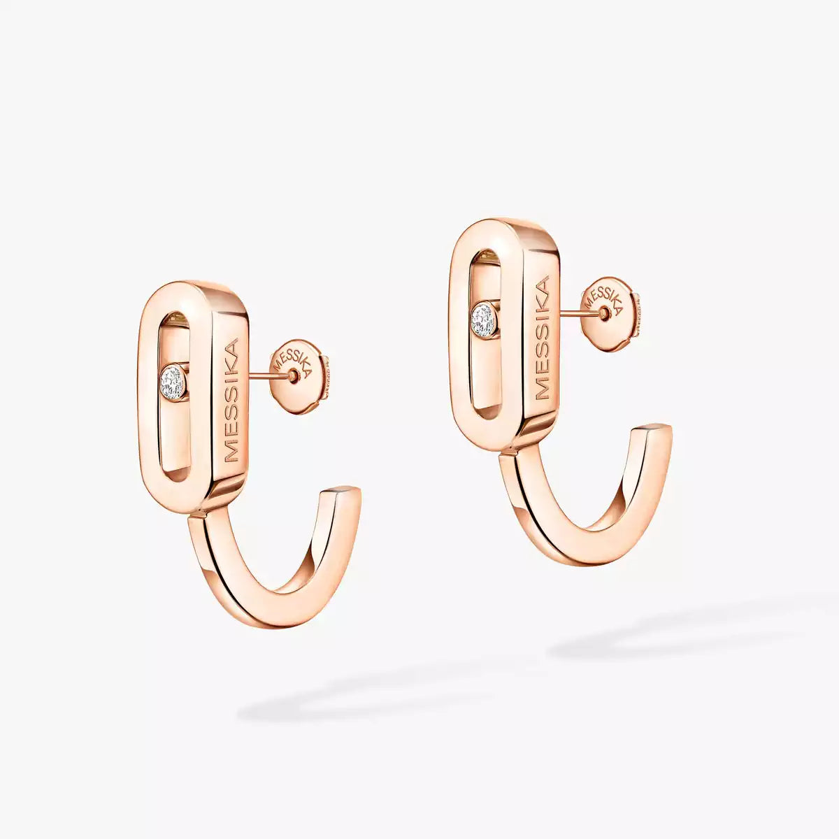 [Triumph Jewelry]Diamond Mini Hoop Earrings Move Classique