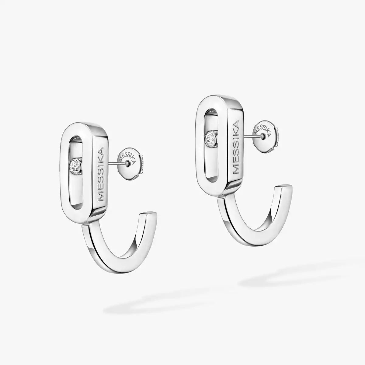 [Triumph Jewelry]Diamond Mini Hoop Earrings Move Classique