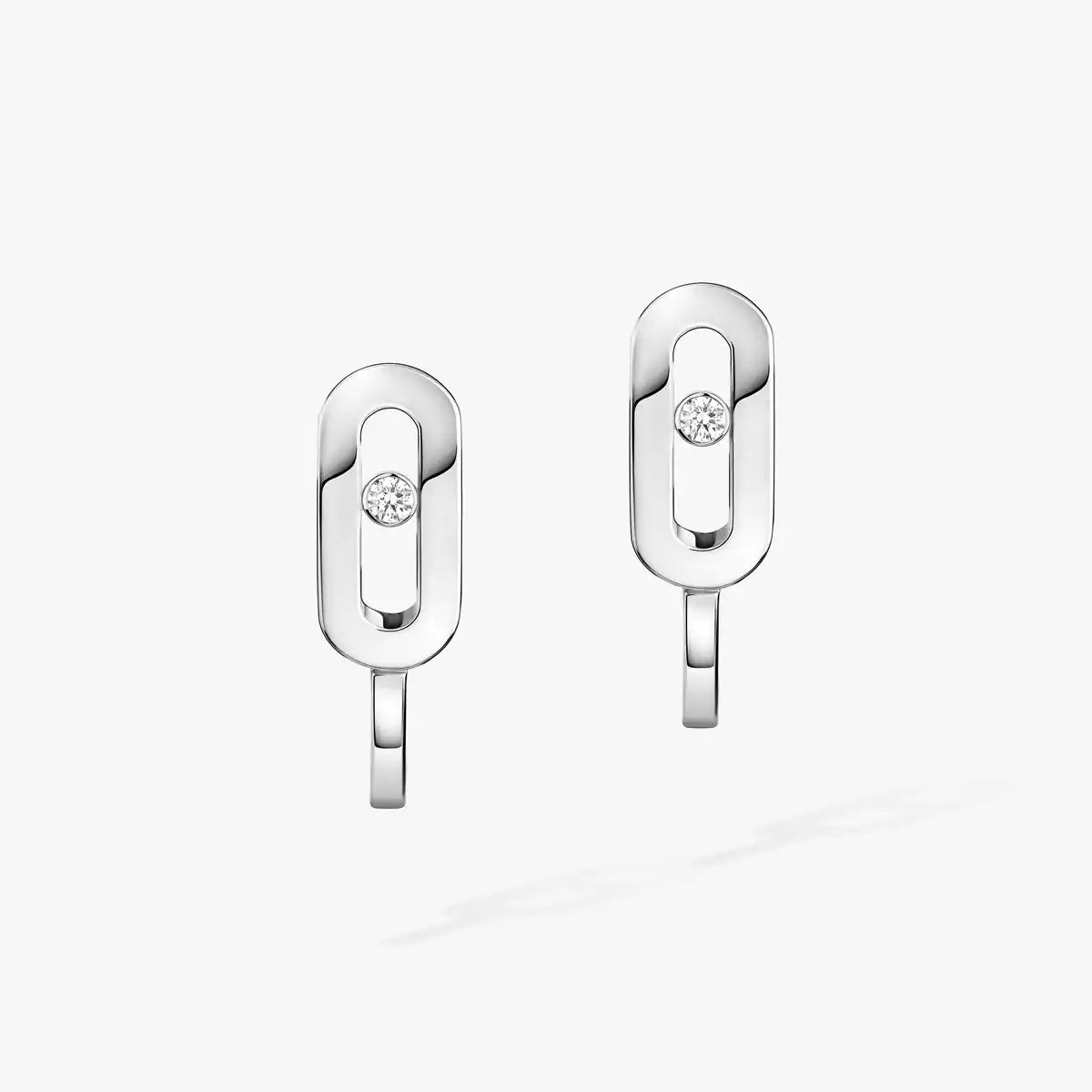 [Triumph Jewelry]Diamond Mini Hoop Earrings Move Classique