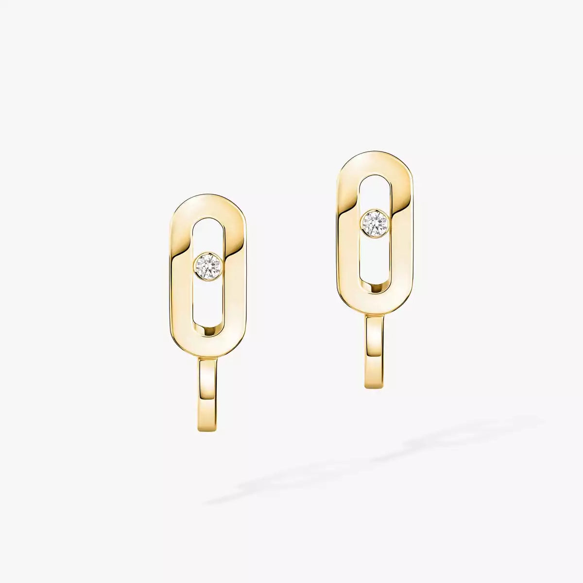 [Triumph Jewelry]Diamond Mini Hoop Earrings Move Classique