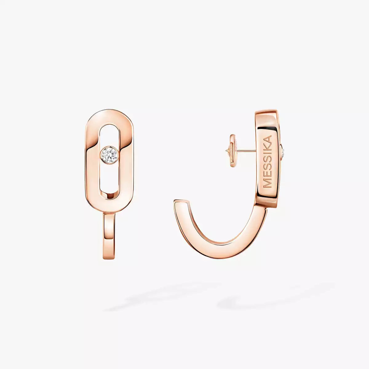 [Triumph Jewelry]Diamond Mini Hoop Earrings Move Classique