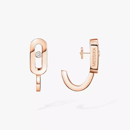 [Triumph Jewelry]Diamond Mini Hoop Earrings Move Classique
