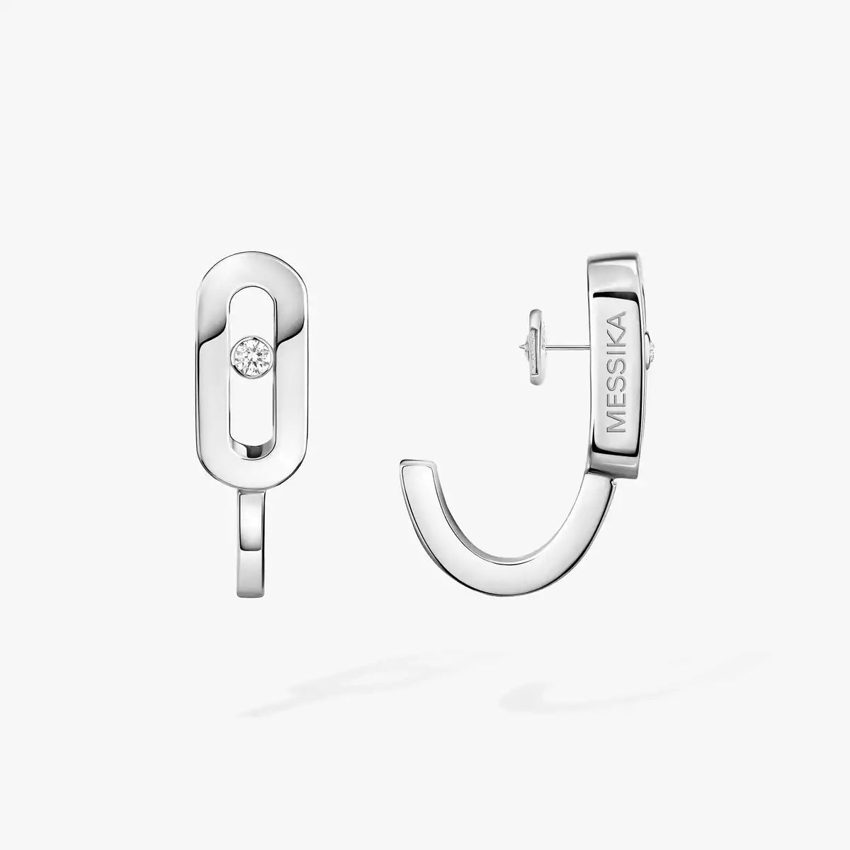 [Triumph Jewelry]Diamond Mini Hoop Earrings Move Classique