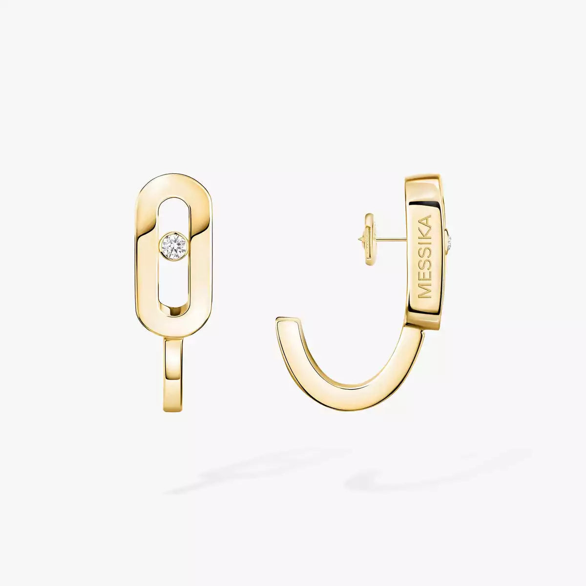 [Triumph Jewelry]Diamond Mini Hoop Earrings Move Classique