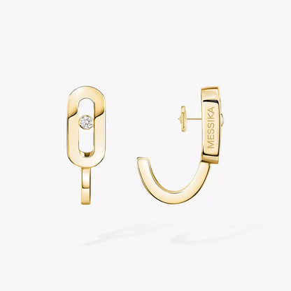[Triumph Jewelry]Diamond Mini Hoop Earrings Move Classique