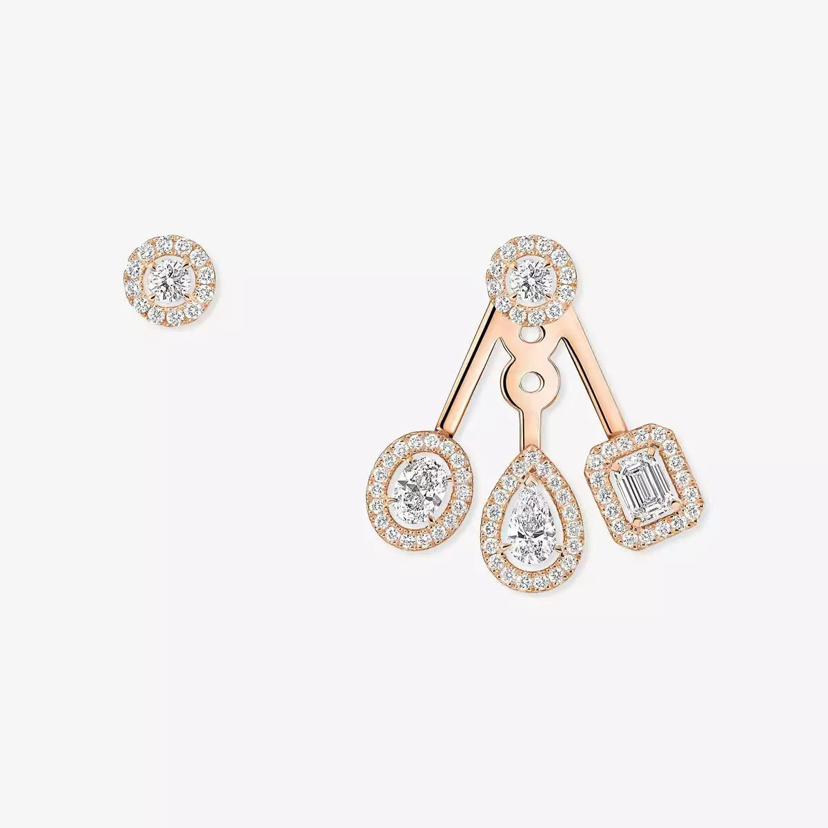 [Triumph Jewelry] My Twin Trio  Diamond Earrings