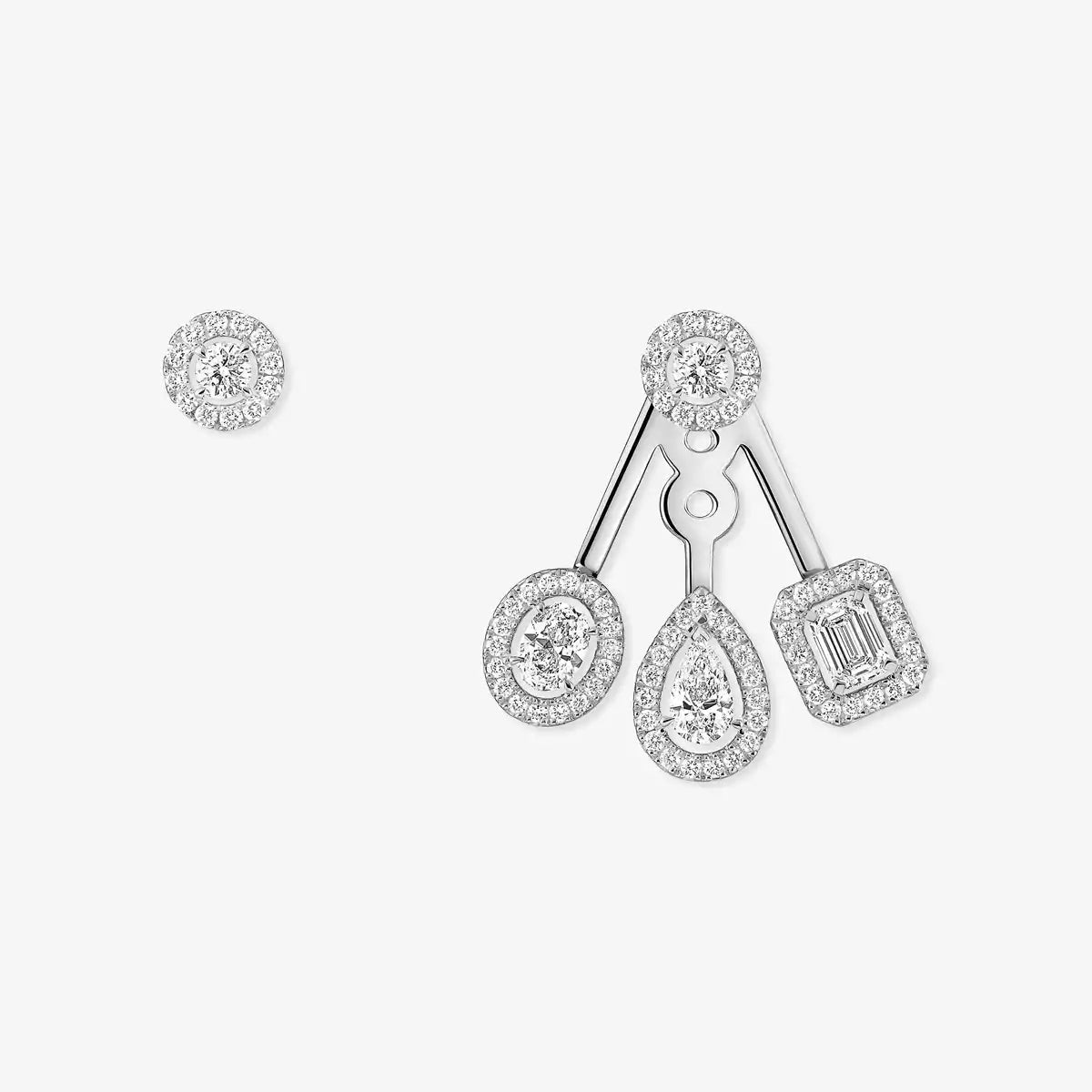 [Triumph Jewelry] My Twin Trio  Diamond Earrings