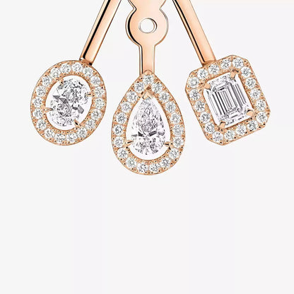 [Triumph Jewelry] My Twin Trio  Diamond Earrings