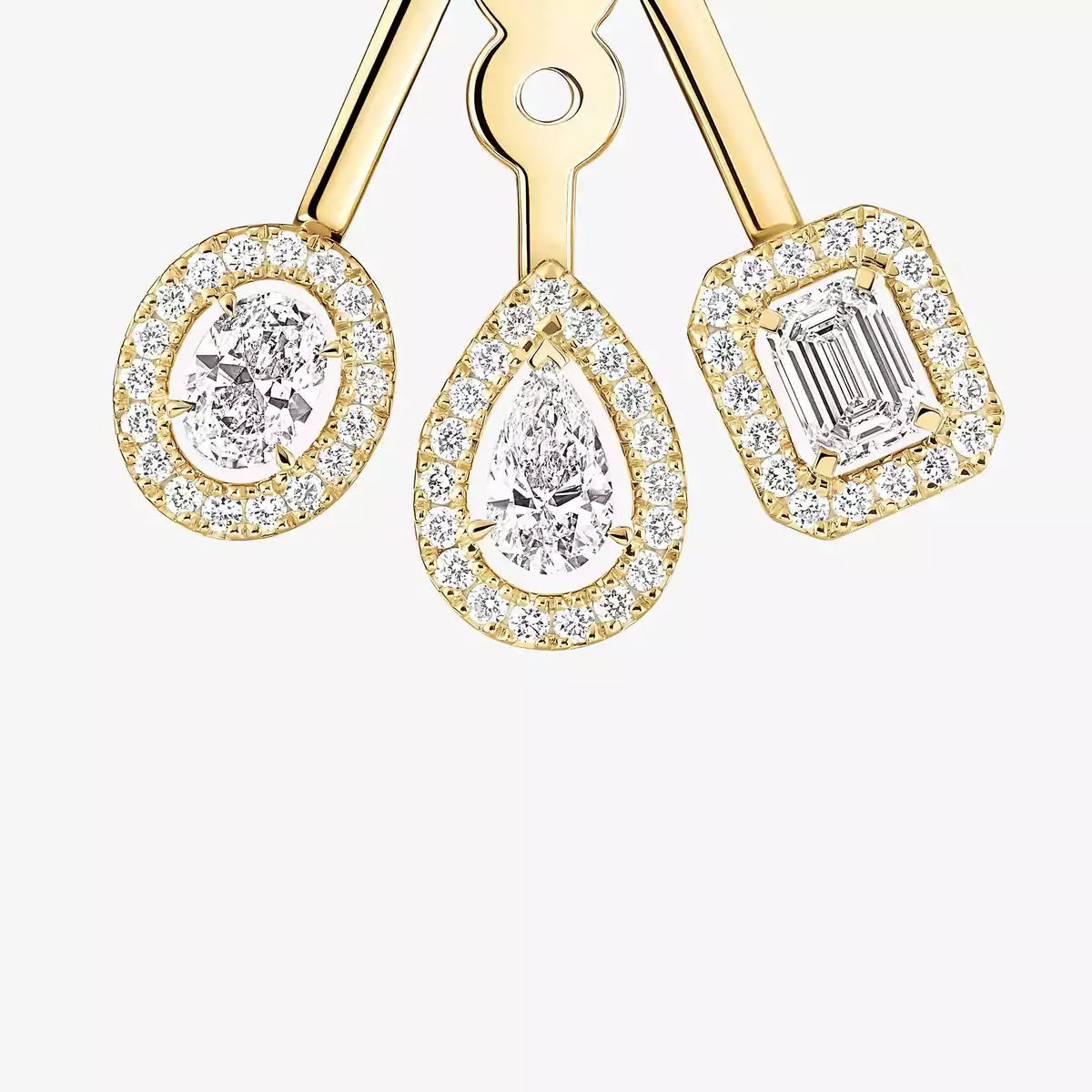 [Triumph Jewelry] My Twin Trio  Diamond Earrings