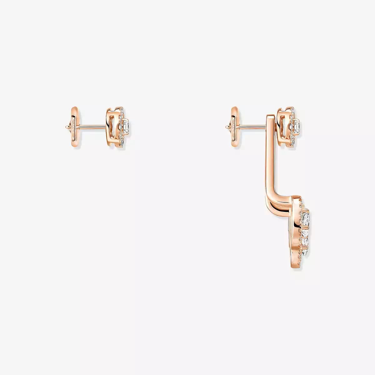 [Triumph Jewelry] My Twin Trio  Diamond Earrings