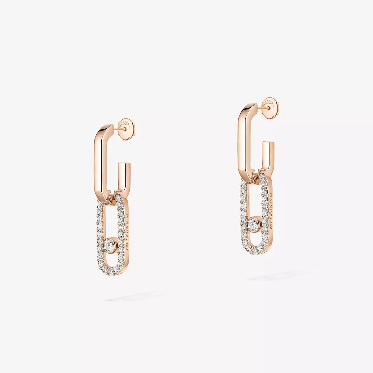 [Triumph Jewelry]Move Link Diamond Earrings