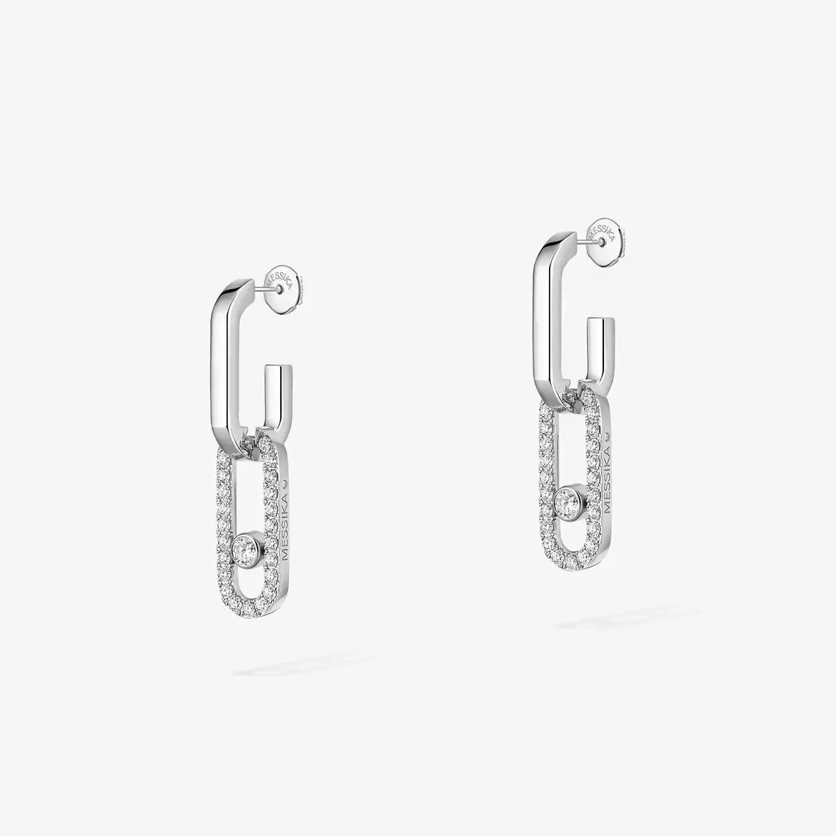 [Triumph Jewelry]Move Link Diamond Earrings