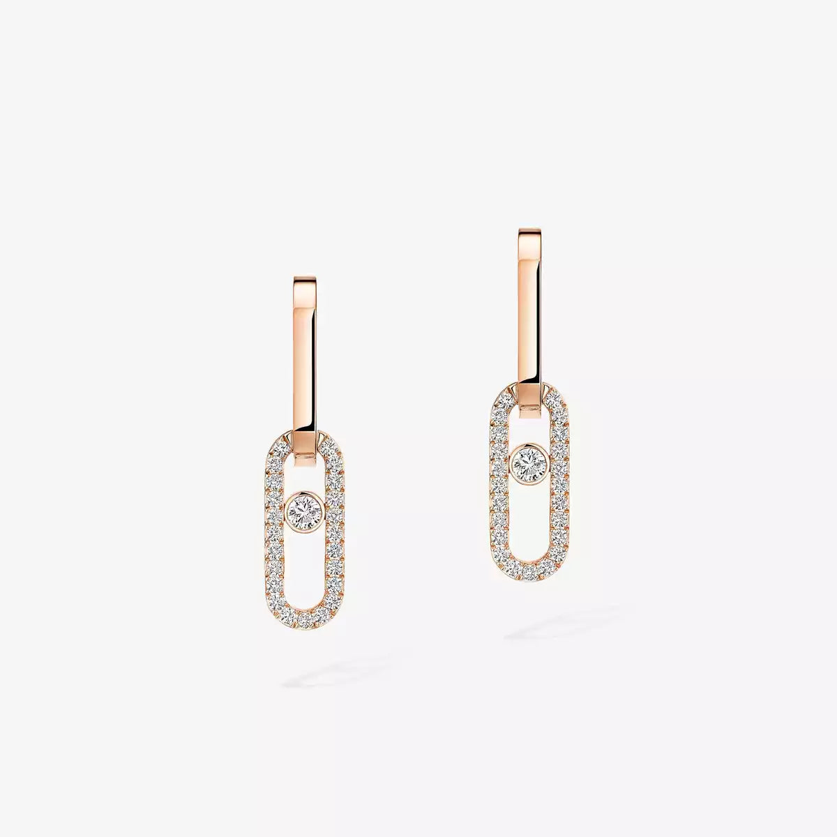 [Triumph Jewelry]Move Link Diamond Earrings