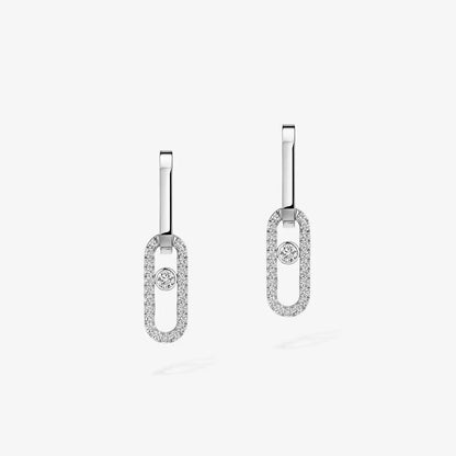 [Triumph Jewelry]Move Link Diamond Earrings