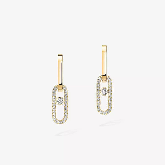 [Triumph Jewelry]Move Link Diamond Earrings