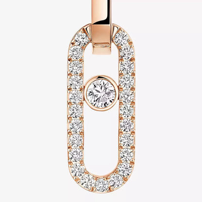 [Triumph Jewelry]Move Link Diamond Earrings