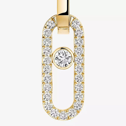 [Triumph Jewelry]Move Link Diamond Earrings