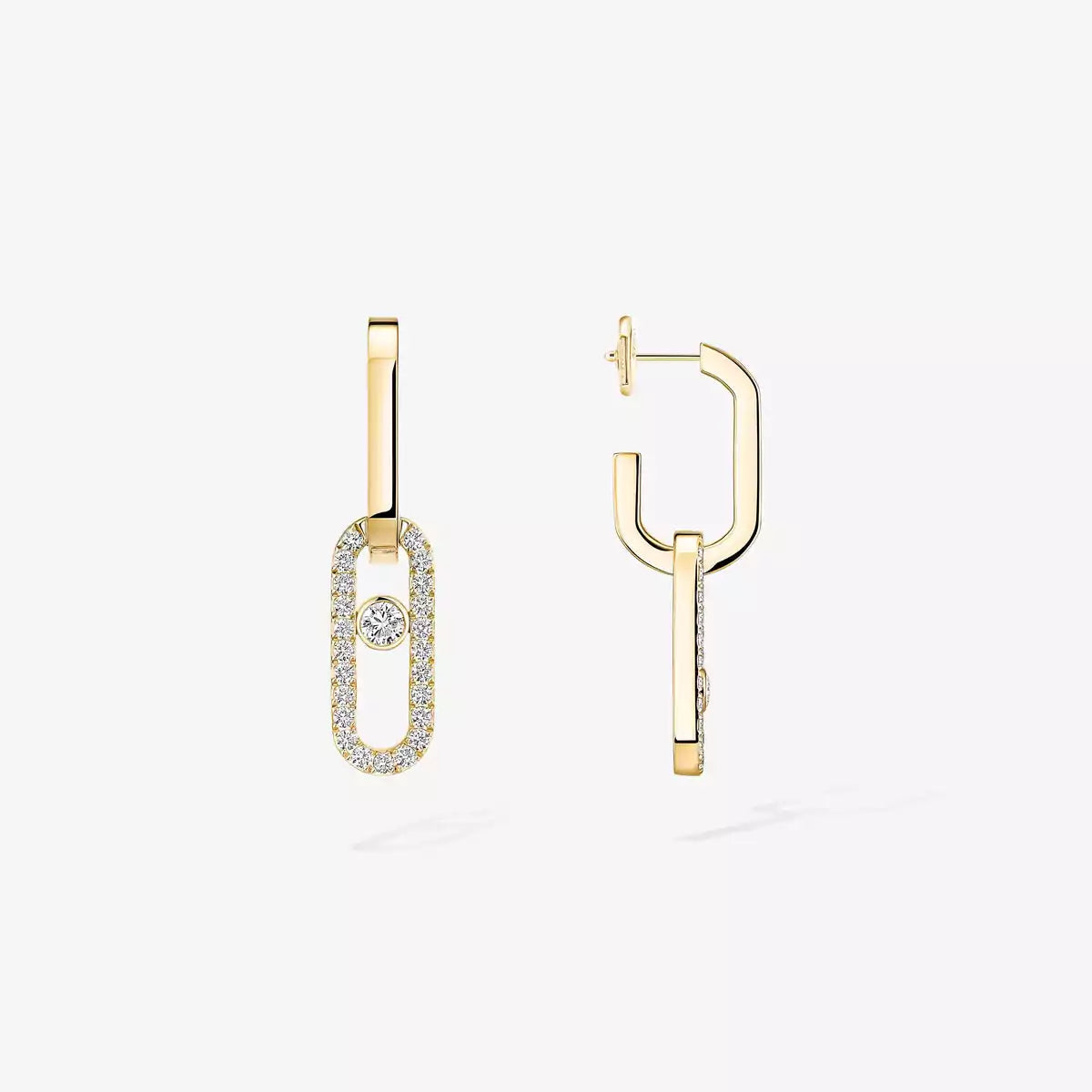 [Triumph Jewelry]Move Link Diamond Earrings