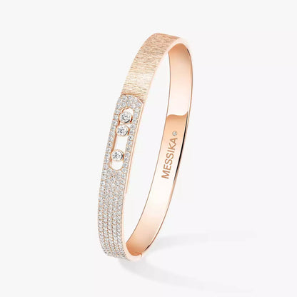 [Triumph Jewelry]Move Noa Ciselé half pavé bangle