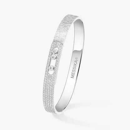 [Triumph Jewelry]Move Noa Ciselé half pavé bangle