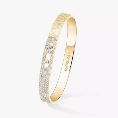 [Triumph Jewelry]Move Noa Ciselé half pavé bangle