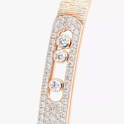 [Triumph Jewelry]Move Noa Ciselé half pavé bangle