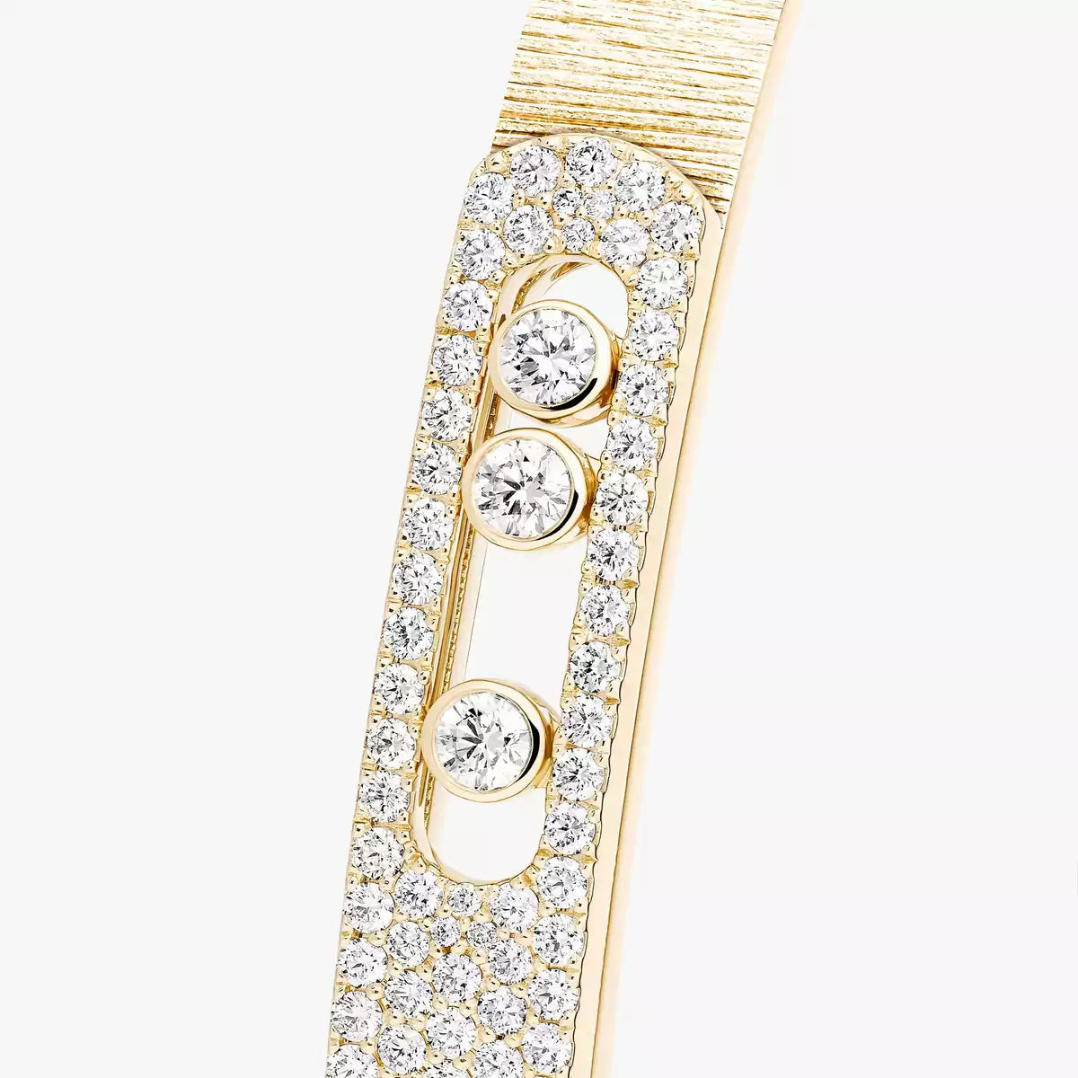 [Triumph Jewelry]Move Noa Ciselé half pavé bangle