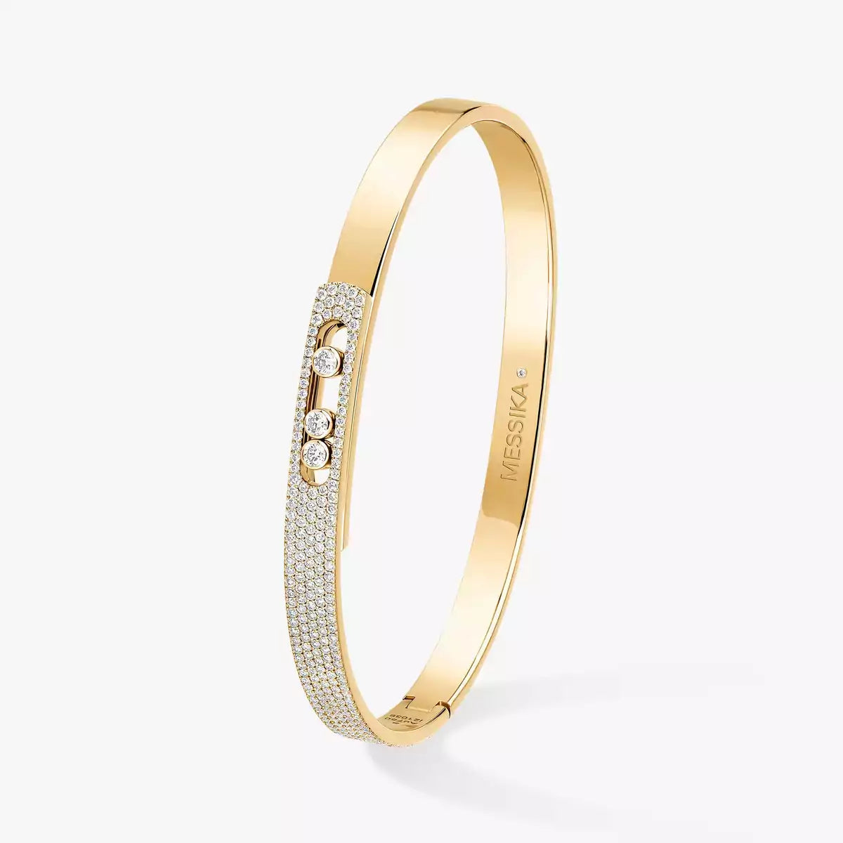 [Triumph Jewelry]Move Noa Rose Gold Pavé Diamond Bangle Bracelet
