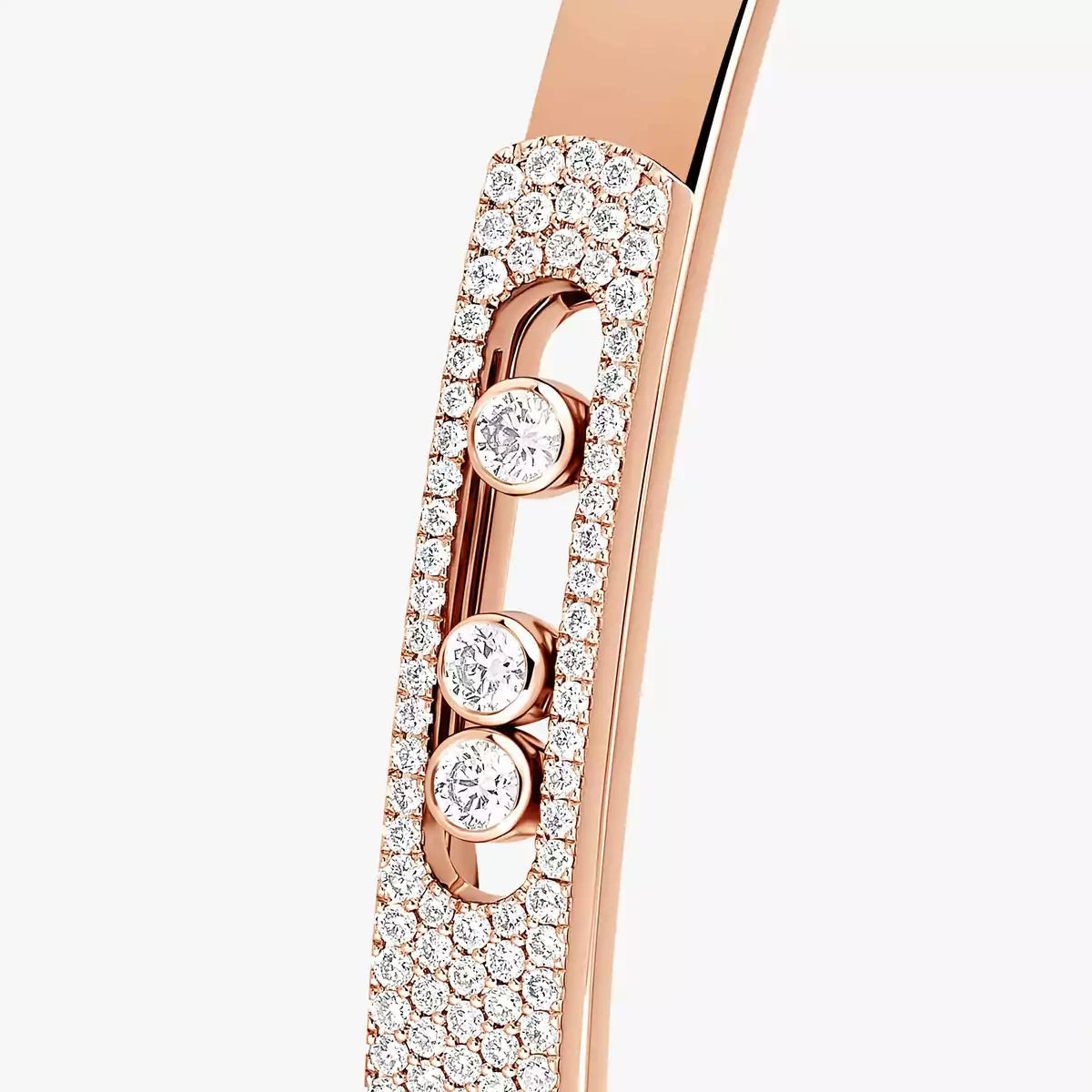 [Triumph Jewelry]Move Noa Rose Gold Pavé Diamond Bangle Bracelet