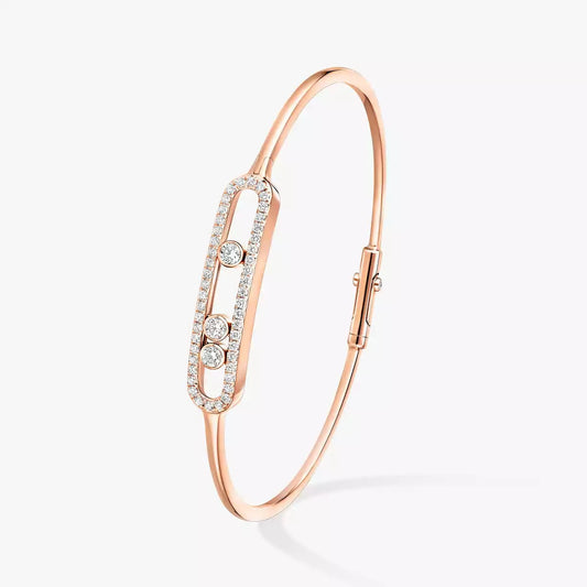 [Triumph Jewelry]Move Pavé Diamond Bangle Bracelet M