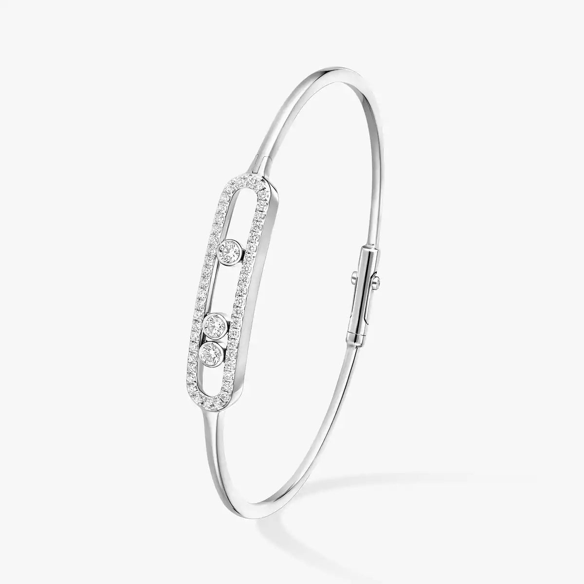 [Triumph Jewelry]Move Pavé Diamond Bangle Bracelet M