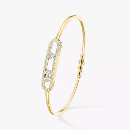 [Triumph Jewelry]Move Pavé Diamond Bangle Bracelet M