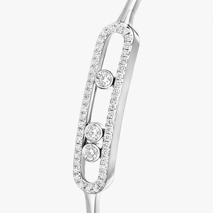 [Triumph Jewelry]Move Pavé Diamond Bangle Bracelet M