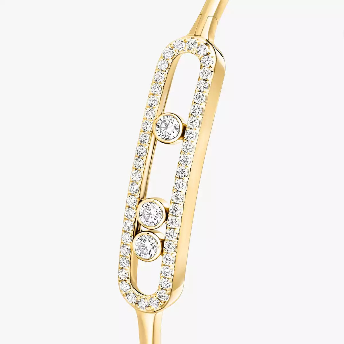 [Triumph Jewelry]Move Pavé Diamond Bangle Bracelet M