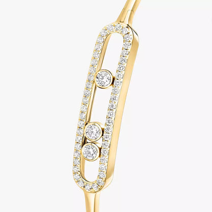 [Triumph Jewelry]Move Pavé Diamond Bangle Bracelet M