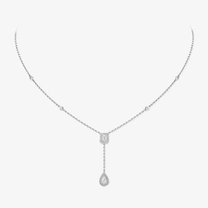 [Triumph Jewelry]Gold Diamond Tie Necklace