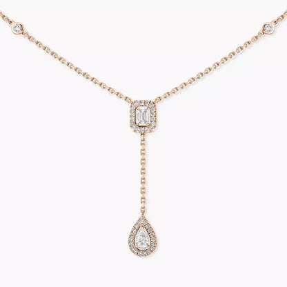 [Triumph Jewelry]Gold Diamond Tie Necklace