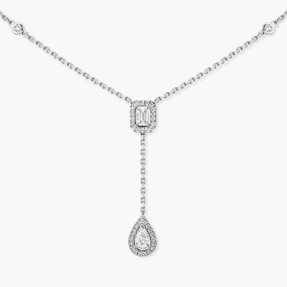 [Triumph Jewelry]Gold Diamond Tie Necklace