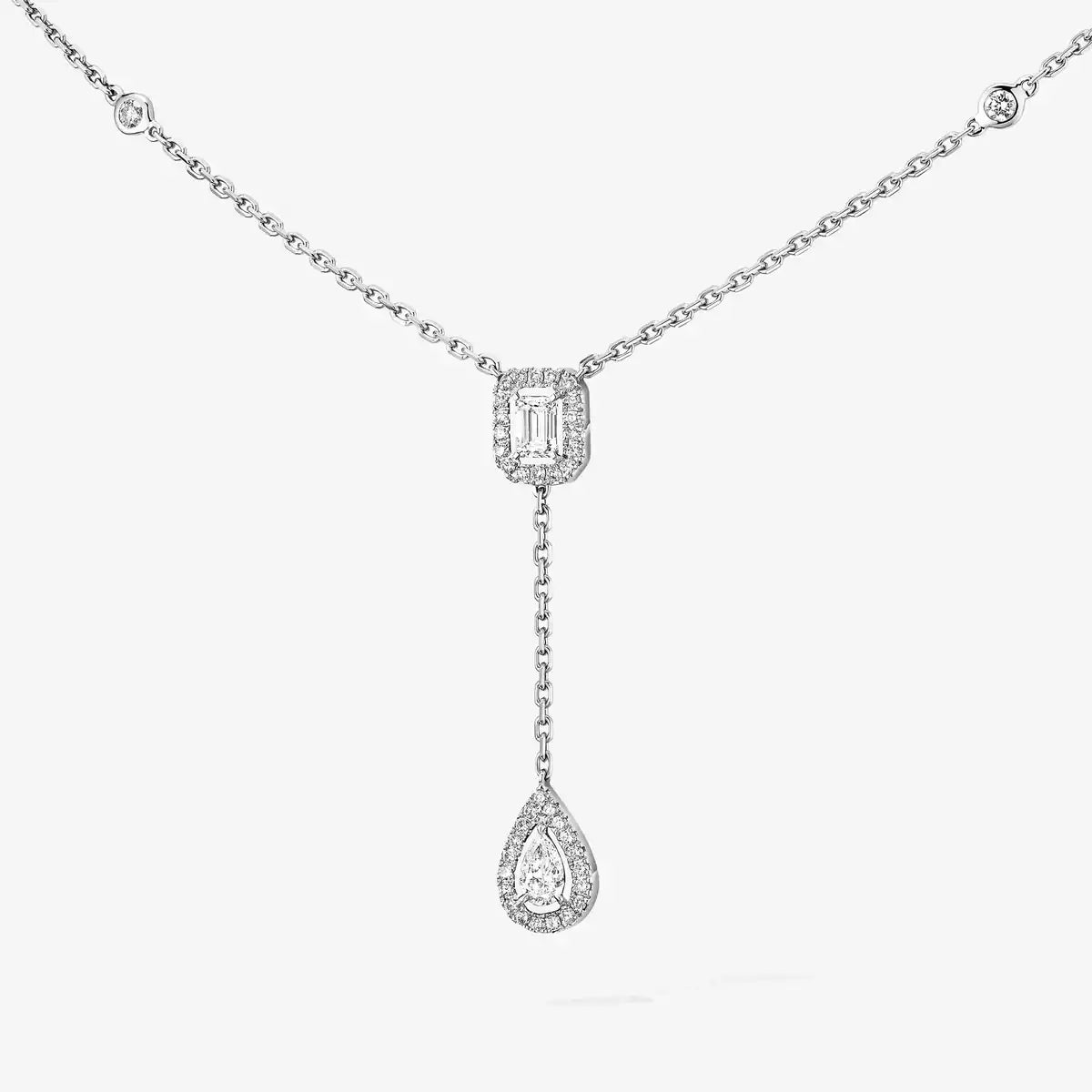 [Triumph Jewelry]Gold Diamond Tie Necklace